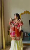 Aarya 01 Satin Silk Embroidered Readymade Gharara Suits
